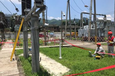 邵陽(yáng)檢修公司對110kV六都寨變進(jìn)行整站檢修工作