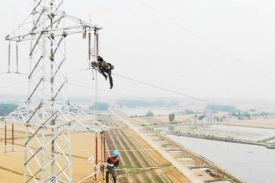 大豐區供電公司進(jìn)行鐵塔升級改造