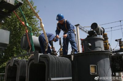 唐縣供電公司對110千伏行唐變電站檢修并更換開(kāi)關(guān)