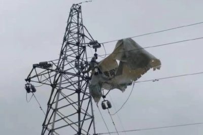 泗洪縣供電公司緊急處理35千伏梅北357線(xiàn)25-26段線(xiàn)路異物掛線(xiàn)缺陷