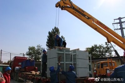 陽(yáng)信供電公司對1號主變進(jìn)行更換增容施工
