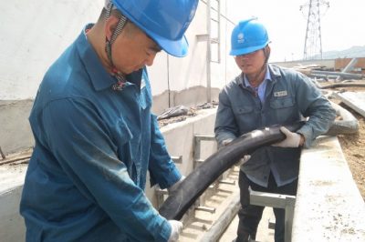 35千伏盤(pán)石站主變側高壓電纜鋪設