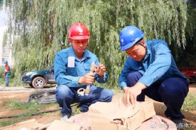 肥城市供電公司對10千伏鳳新線(xiàn)開(kāi)展線(xiàn)路檢修工作
