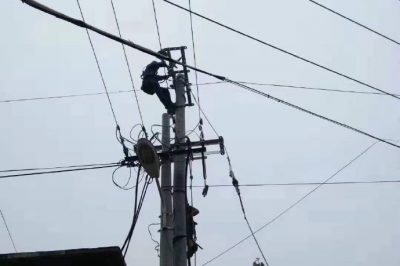 更換絕緣導線(xiàn)，拆除舊電桿，心里電桿，有效降低線(xiàn)路損耗