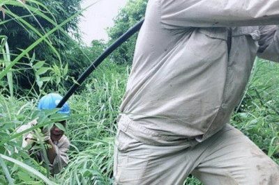 南川區供電公司緊急搶修被雷擊斷落在路上的10千伏鋒秧線(xiàn)8-10號桿A、C相