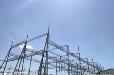 天津渠陽(yáng)（寶北）電站站設備區土建施工高峰期基本完成