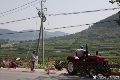 費縣供電公司新架設35千伏朱田站10千伏開(kāi)發(fā)線(xiàn)