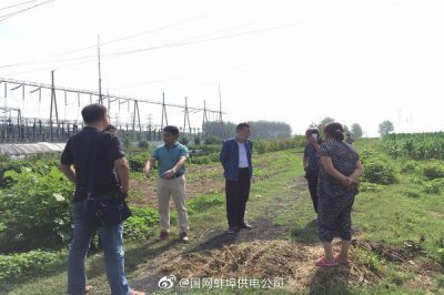 協(xié)調治理220千伏線(xiàn)路鐵塔下方保護區內違章建塑料大棚隱患