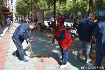 鶴城區供電公司組織全體黨員開(kāi)展義務(wù)清掃志愿活動(dòng)