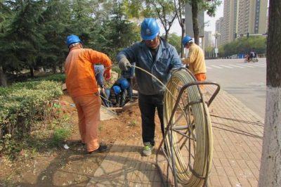 肥城市供電公司新建小區敷設電纜