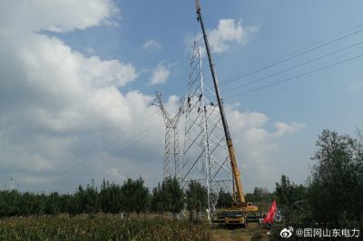 濱州供電公司對220千伏雙信線(xiàn)進(jìn)行加高改造