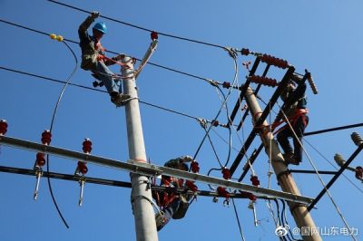 商貿街北配變遷改工程施工現場(chǎng)