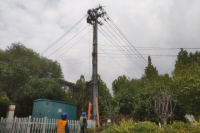 金泰嘉園小區煤改電工程施工現場(chǎng)