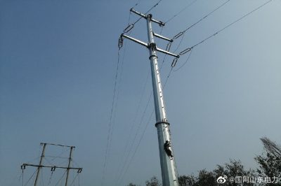濱州供電公司對110千伏杜西線(xiàn)進(jìn)行加高改造