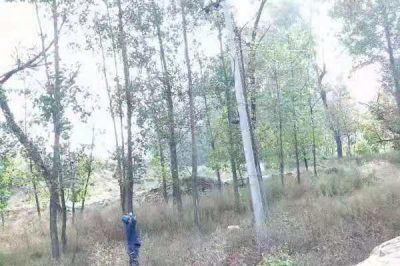 靈壽縣供電公司在山區巡視10千伏南營(yíng)線(xiàn)