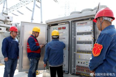 阜陽(yáng)供電公司對堯天湖變電站送電操作