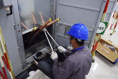 110千伏新安變的線(xiàn)路進(jìn)行高壓電纜搭接