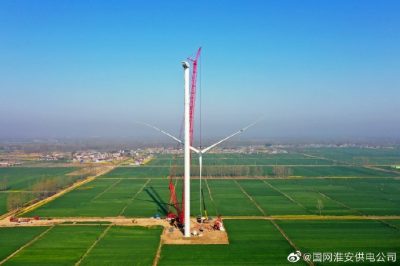 漣水縣六塘河公興河風(fēng)電場(chǎng)安裝風(fēng)力發(fā)電機組