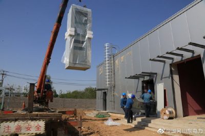 夏津縣供電公司35千伏田莊變電站建設現場(chǎng)