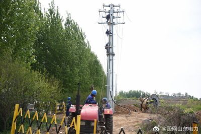 安城鎮東平洛村10千伏欒醫線(xiàn)新建工程現場(chǎng)