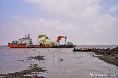 浙江舟山至魚(yú)山島第三回路海底電纜開(kāi)始敷設