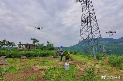 溫嶺市供電公司首次開(kāi)展無(wú)人機協(xié)同接力作業(yè)