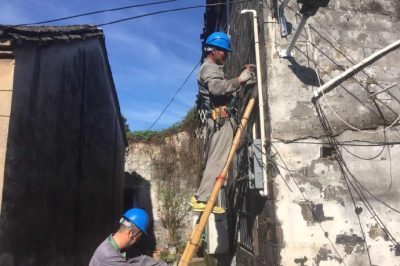 對湖熟街道河南社區獅子門(mén)2#站107戶(hù)接戶(hù)線(xiàn)改造